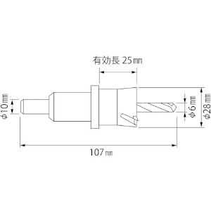 エビ 超硬ホルソー(チタンコーティング) 28mm 超硬ホルソー(チタンコーティング) 28mm HO28G 画像2