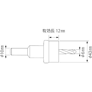 エビ 超硬ホルソー(薄板用) HO43S 超硬ホルソー(薄板用) HO43S HO-43S 画像2