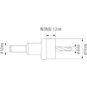 エビ 超硬ホルソー(薄板用) HO51S 超硬ホルソー(薄板用) HO51S HO-51S 画像2