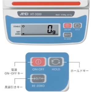 A&D コンパクトスケール 1.0G/3100G コンパクトスケール 1.0G/3100G HT3000 画像5