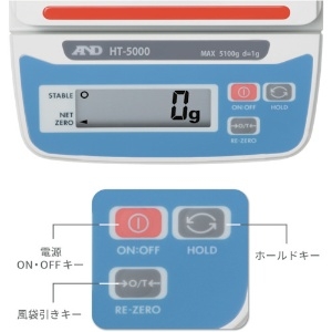 A&D コンパクトスケール バリューパック 1.0G/5100G コンパクトスケール バリューパック 1.0G/5100G HT5000-JAC 画像5