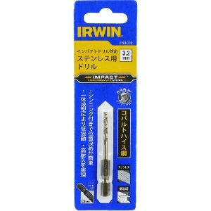 IRWIN インパクト軸ステンレス用ドリルビット3.2mm インパクト軸ステンレス用ドリルビット3.2mm IR91032 画像2