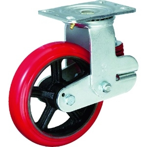 イノアック バネ付き牽引車輪(ウレタン車輪タイプ 自在金具付 Φ150) KTU-150WJ-YS