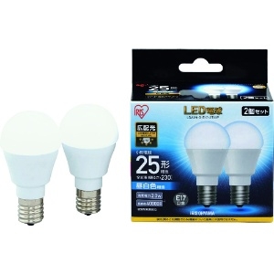 IRIS LED電球2個セット E17広配光タイプ 25形相当 昼白色 LED電球2個セット E17広配光タイプ 25形相当 昼白色 LDA2N-G-E17-2T52P
