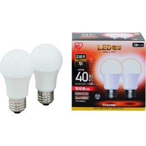 IRIS LED電球2個セット E26広配光タイプ 40形相当 電球色 LDA5L-G-4T52P