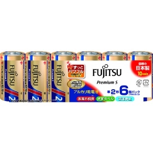 富士通 【販売終了】アルカリ乾電池単2 PremiumS (6本入) アルカリ乾電池単2 PremiumS (6本入) LR14PS(6S)