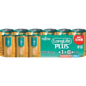 富士通 【販売終了】アルカリ乾電池単1 Long Life Plus 6個パック LR20LP(6S)