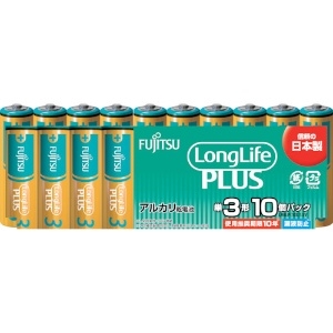 富士通 【販売終了】アルカリ乾電池単3 Long Life Plus 10個パック アルカリ乾電池単3 Long Life Plus 10個パック LR6LP(10S)