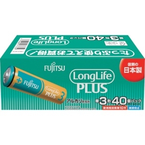 富士通 【販売終了】アルカリ乾電池単3 Long Life Plus 40個パック アルカリ乾電池単3 Long Life Plus 40個パック LR6LP(40S)