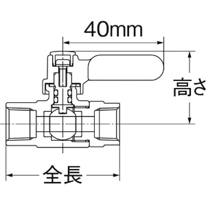 オンダ製作所 フリーボールM1型Rタイプ(ロングハンドル) Rc1/4 × Rc1/4 フリーボールM1型Rタイプ(ロングハンドル) Rc1/4 × Rc1/4 M1-08MLR 画像2