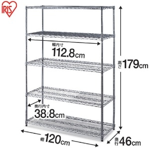 IRIS 537887 メタルラック[[R下]] 高耐荷重棚板セット品 MRー1218JK シルバー 537887 メタルラック[[R下]] 高耐荷重棚板セット品 MRー1218JK シルバー MR-1218JK 画像2