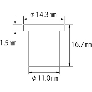 エビ ブラインドナット“エビナット”(平頭・アルミ製) エコパック 板厚3.2 M8X1.25(15個入) ブラインドナット“エビナット”(平頭・アルミ製) エコパック 板厚3.2 M8X1.25(15個入) NAD8MP 画像3