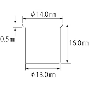 エビ ブラインドナット“エビナット”(薄頭・アルミ製) 板厚2.5 M10×1.5(500個入) ブラインドナット“エビナット”(薄頭・アルミ製) 板厚2.5 M10×1.5(500個入) NAK1025M 画像2