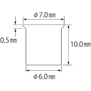エビ ブラインドナット“エビナット”(薄頭・アルミ製) 板厚1.5 M4×0.7(1000個入) ブラインドナット“エビナット”(薄頭・アルミ製) 板厚1.5 M4×0.7(1000個入) NAK415M 画像2