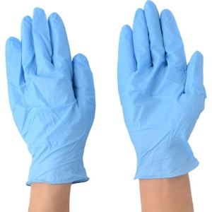 エステー モデルローブニトリル使いきり手袋(粉つき)LLブルー NO981 NO981LL-B