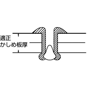 エビ ブラインドリベット(スティール/スティール製) 4-4(1000本入) 箱入 ブラインドリベット(スティール/スティール製) 4-4(1000本入) 箱入 NS44 画像5