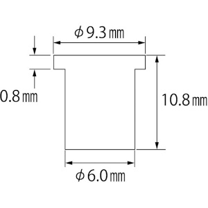 エビ ブラインドナット“エビナット”(平頭・スティール製) 板厚1.5 M4×0.7(1000個入) ブラインドナット“エビナット”(平頭・スティール製) 板厚1.5 M4×0.7(1000個入) NSD415M 画像2