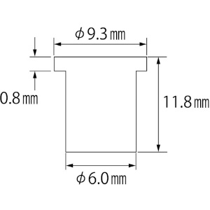 エビ ブラインドナット“エビナット”(平頭・スティール製) 板厚2.5 M4×0.7(1000個入) ブラインドナット“エビナット”(平頭・スティール製) 板厚2.5 M4×0.7(1000個入) NSD425M 画像2