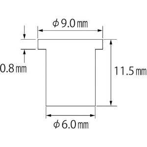 エビ ブラインドナット“エビナット”(平頭・スティール製) 板厚2.0 M4×0.7(1000個入) ブラインドナット“エビナット”(平頭・スティール製) 板厚2.0 M4×0.7(1000個入) NSD4M 画像2