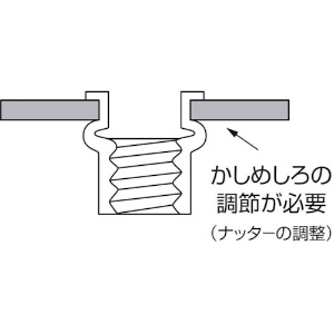 エビ ブラインドナット“エビナット”(平頭・スティール製) 板厚3.2 M5×0.8(1000個入) ブラインドナット“エビナット”(平頭・スティール製) 板厚3.2 M5×0.8(1000個入) NSD5M 画像4