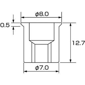 エビ ブラインドナット“エビナット”(薄頭・スティール製) 板厚3.2 M5×0.8(1000個入) ブラインドナット“エビナット”(薄頭・スティール製) 板厚3.2 M5×0.8(1000個入) NSK5M 画像2