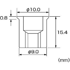エビ ブラインドナット“エビナット”(薄頭・スティール製) 板厚3.2 M6×1.0(1000個入) ブラインドナット“エビナット”(薄頭・スティール製) 板厚3.2 M6×1.0(1000個入) NSK6M 画像3