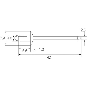 エビ ブラインドリベット(ステンレス/スティール製) 5-2(1000本入) 箱入 ブラインドリベット(ステンレス/スティール製) 5-2(1000本入) 箱入 NSS52 画像3