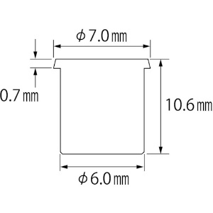 エビ ブラインドナット“エビナット”(薄頭・ステンレス製) 板厚2.0 M4×0.7(200本入) ブラインドナット“エビナット”(薄頭・ステンレス製) 板厚2.0 M4×0.7(200本入) NTK4M20 画像2