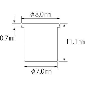 エビ ブラインドナット“エビナット”(薄頭・ステンレス製) 板厚1.5 M5×0.8(200個入) ブラインドナット“エビナット”(薄頭・ステンレス製) 板厚1.5 M5×0.8(200個入) NTK5M 画像2