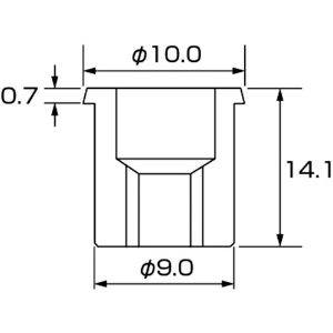 エビ ブラインドナット“エビナット”(薄頭・ステンレス製) 板厚2.0 M6×1.0(100個入) ブラインドナット“エビナット”(薄頭・ステンレス製) 板厚2.0 M6×1.0(100個入) NTK6M 画像2
