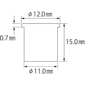 エビ ブラインドナット“エビナット”(薄頭・ステンレス製) 板厚2.0 M8×1.5(100個入) ブラインドナット“エビナット”(薄頭・ステンレス製) 板厚2.0 M8×1.5(100個入) NTK8M 画像2