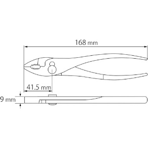 エビ バネ付プライヤー 150mm バネ付プライヤー 150mm P150S 画像2