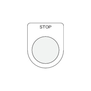 IM 押ボタン/セレクトスイッチ(メガネ銘板) STOP 黒 φ22.5 P22-36