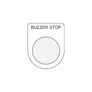 IM 押ボタン/セレクトスイッチ(メガネ銘板) BUZZER STOP 黒 φ2 P22-39