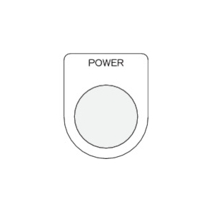 IM 押ボタン/セレクトスイッチ(メガネ銘板) POWER 黒 φ30.5 P30-34