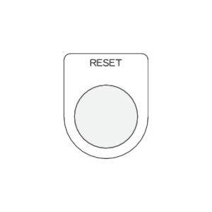 IM 押ボタン/セレクトスイッチ(メガネ銘板) RESET 黒 φ30.5 P30-37