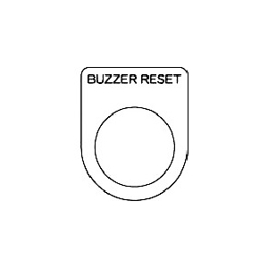 IM 押ボタン/セレクトスイッチ(メガネ銘板) BUZZER RESET 黒 φ P30-40