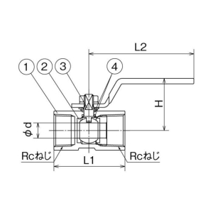 オンダ製作所 SBFS2型(レデューストボア) Rc1/4 レバーハンドル SBFS2型(レデューストボア) Rc1/4 レバーハンドル SBFS2-08 画像2