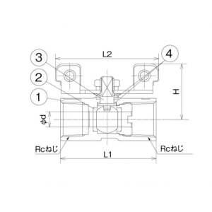 オンダ製作所 SBFS2型(レデューストボア) Rc1/4 Tハンドル SBFS2型(レデューストボア) Rc1/4 Tハンドル SBFS2-T08 画像2