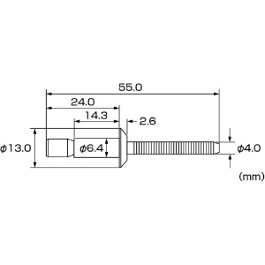 エビ 高強度ブラインドリベット Sボルト(丸頭) Φ6.4/板厚9.5mm (250本入) 高強度ブラインドリベット Sボルト(丸頭) Φ6.4/板厚9.5mm (250本入) SNS64095 画像3