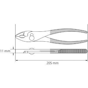 エビ プライヤー スケルトン ブルー200mm プライヤー スケルトン ブルー200mm SP200B 画像2