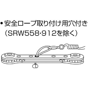 エビ 【生産完了品】板ラチェットレンチ 10X12/13X14mm 板ラチェットレンチ 10X12/13X14mm SRW1014 画像3