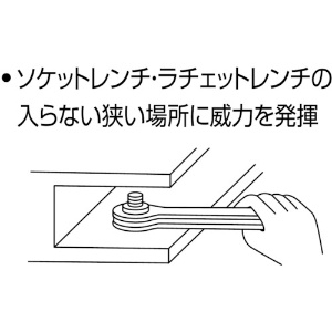 エビ 【生産完了品】板ラチェットレンチ 10X12/13X14mm 板ラチェットレンチ 10X12/13X14mm SRW1014 画像4