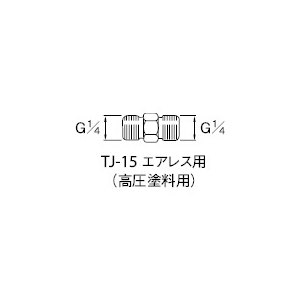 アネスト岩田 高圧塗料用継手 G1/4×G1/4 中間 TJ-15