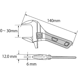 エビ ポケットモンキーレンチ バイオレット 140mm ポケットモンキーレンチ バイオレット 140mm UM30SV 画像4