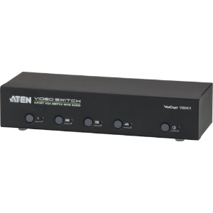 ATEN ビデオ切替器 VGA / 4入力 / 1出力 / オーディオ VS0401