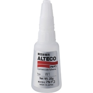 アルテコ 工業用 瞬間接着剤 W1 20g (木材・多孔質材用) 工業用 瞬間接着剤 W1 20g (木材・多孔質材用) W1-20G