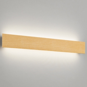 オーデリック LEDブラケットライト 高演色LED FL20W相当 LED一体型 電球色 非調光タイプ 壁面取付専用 木調ナチュラル色 OB255306LR