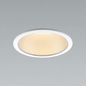 コイズミ照明 LEDベースダウンライト M形 600lmクラス 白熱球60W相当 埋込穴φ100mm 配光角50° 非調光 電球色(2700K) シルバーコーン・白色枠 AD53375