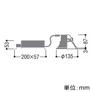 コイズミ照明 LEDベースダウンライト M形 2500lmクラス FHT32W×2相当 埋込穴φ125mm 配光角50° 非調光 白色 シルバーコーン・黒色枠 LEDベースダウンライト M形 2500lmクラス FHT32W×2相当 埋込穴φ125mm 配光角50° 非調光 白色 シルバーコーン・黒色枠 AD52919 画像2